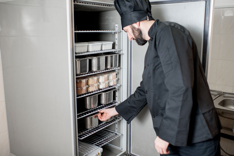 cuisinier armoire refrigeree inox